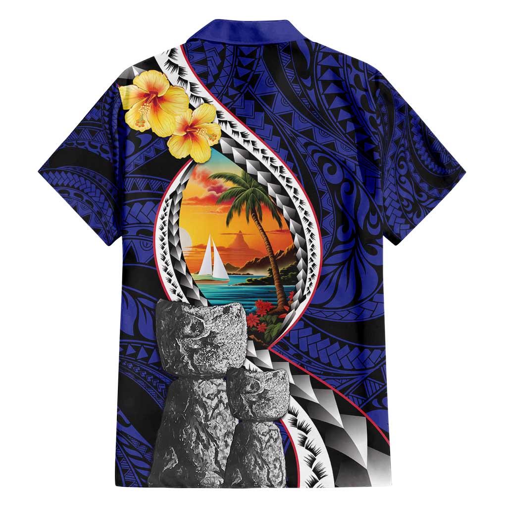 Hafa Adai Guam Seal Latte Stones Artwork Family Matching Puletasi and Hawaiian Shirt