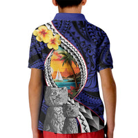 Hafa Adai Guam Seal Latte Stones Artwork Kid Polo Shirt