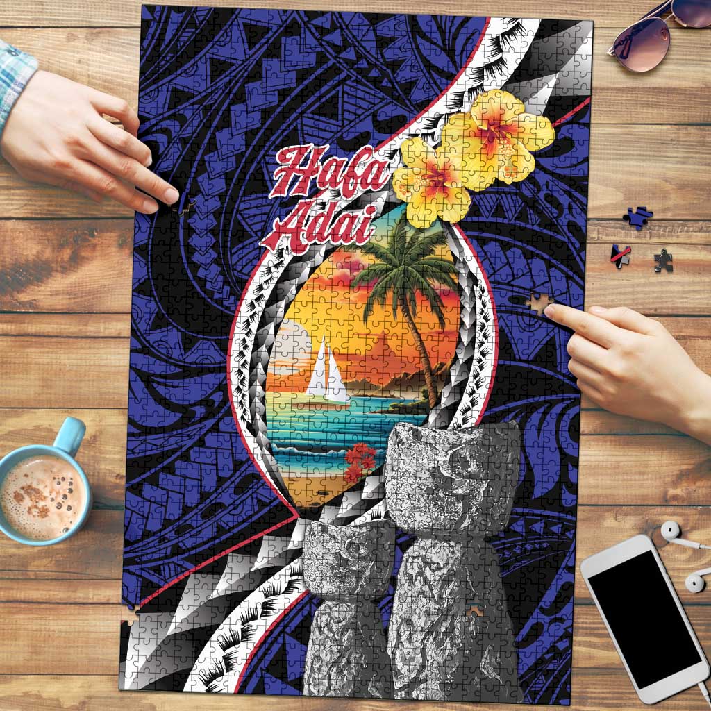 Hafa Adai Guam Seal Latte Stones Artwork Puzzle - Polynesian Pride