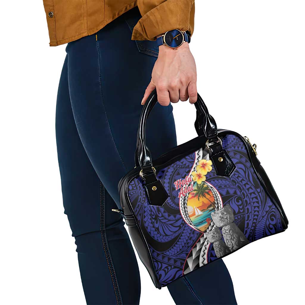 Hafa Adai Guam Seal Latte Stones Artwork Shoulder Handbag