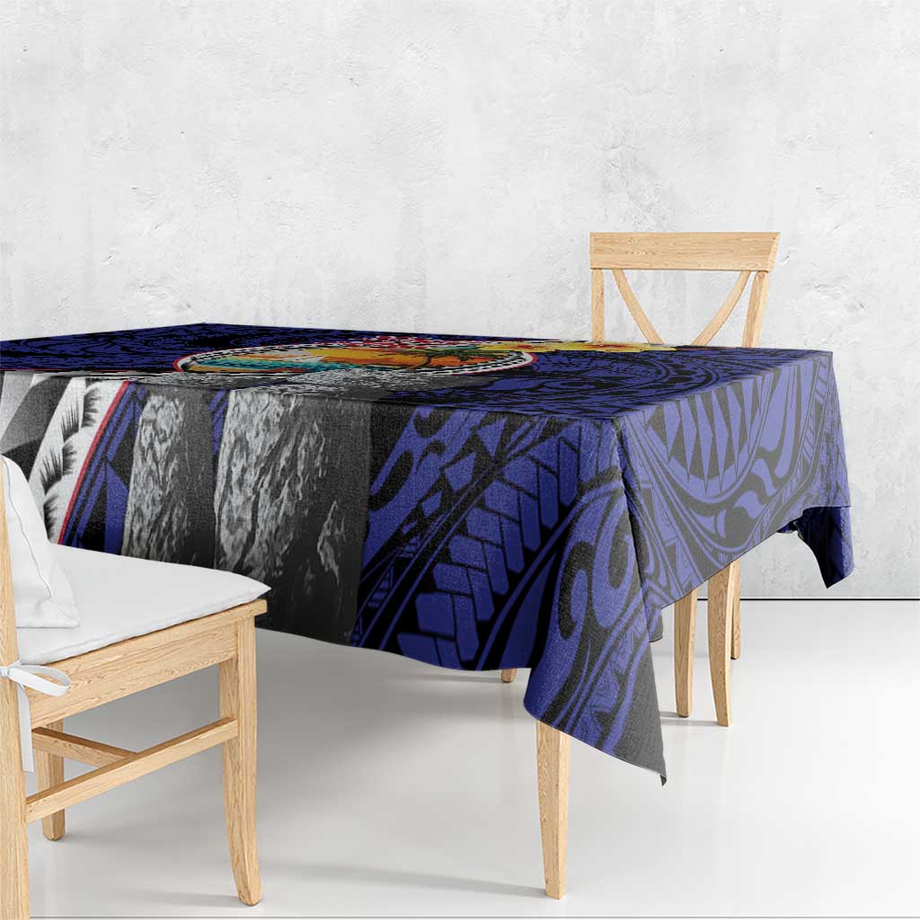Hafa Adai Guam Seal Latte Stones Artwork Tablecloth