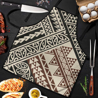 Niho Taniwha Kowhaiwhai Apron LT9 Beige - Polynesian Pride