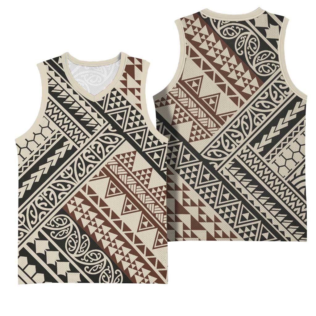 Niho Taniwha Kowhaiwhai Basketball Jersey LT9 - Polynesian Pride
