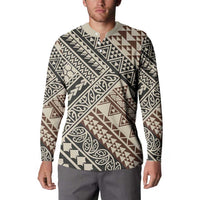 Niho Taniwha Kowhaiwhai Button Sweatshirt LT9 - Polynesian Pride