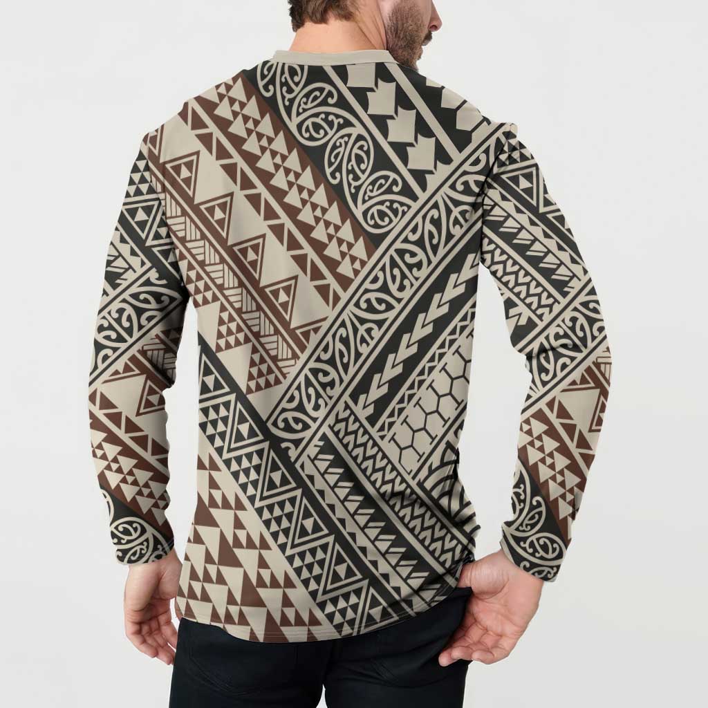 Niho Taniwha Kowhaiwhai Button Sweatshirt LT9 - Polynesian Pride