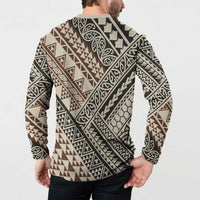 Niho Taniwha Kowhaiwhai Button Sweatshirt LT9 - Polynesian Pride