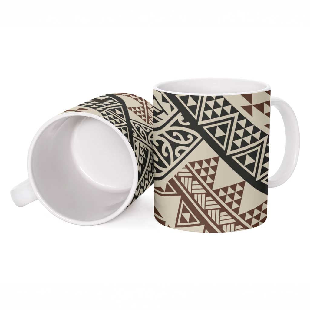 Niho Taniwha Kowhaiwhai Ceramic Mug LT9 - Polynesian Pride