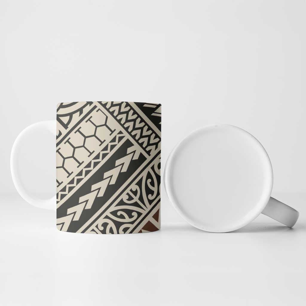 Niho Taniwha Kowhaiwhai Ceramic Mug LT9 - Polynesian Pride