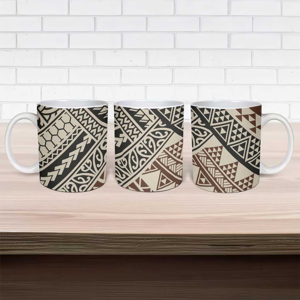 Niho Taniwha Kowhaiwhai Ceramic Mug LT9 - Polynesian Pride