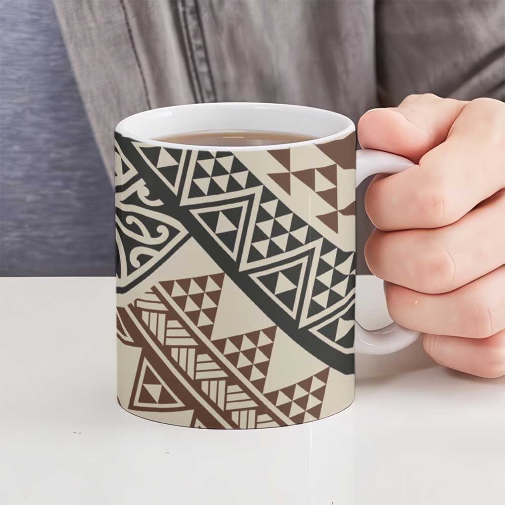 Niho Taniwha Kowhaiwhai Ceramic Mug LT9 - Polynesian Pride