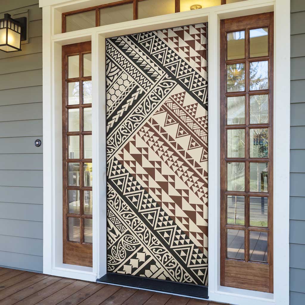 Niho Taniwha Kowhaiwhai Door Cover - Polynesian Pride