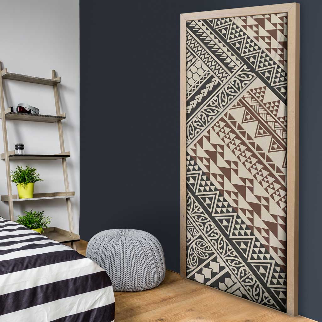 Niho Taniwha Kowhaiwhai Door Cover - Polynesian Pride