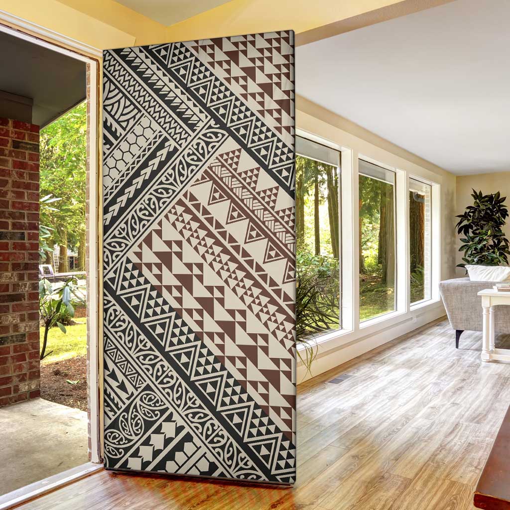 Niho Taniwha Kowhaiwhai Door Cover - Polynesian Pride