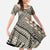 Niho Taniwha Kowhaiwhai Family Matching Off The Shoulder Long Sleeve Dress and Hawaiian Shirt