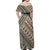 Niho Taniwha Kowhaiwhai Family Matching Off Shoulder Maxi Dress and Hawaiian Shirt