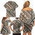 Niho Taniwha Kowhaiwhai Family Matching Off Shoulder Short Dress and Hawaiian Shirt