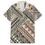 Niho Taniwha Kowhaiwhai Family Matching Off Shoulder Short Dress and Hawaiian Shirt