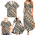 Niho Taniwha Kowhaiwhai Family Matching Summer Maxi Dress and Hawaiian Shirt