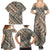 Niho Taniwha Kowhaiwhai Family Matching Summer Maxi Dress and Hawaiian Shirt