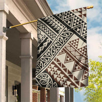 Niho Taniwha Kowhaiwhai Garden Flag LT9 House Flag Beige - Polynesian Pride