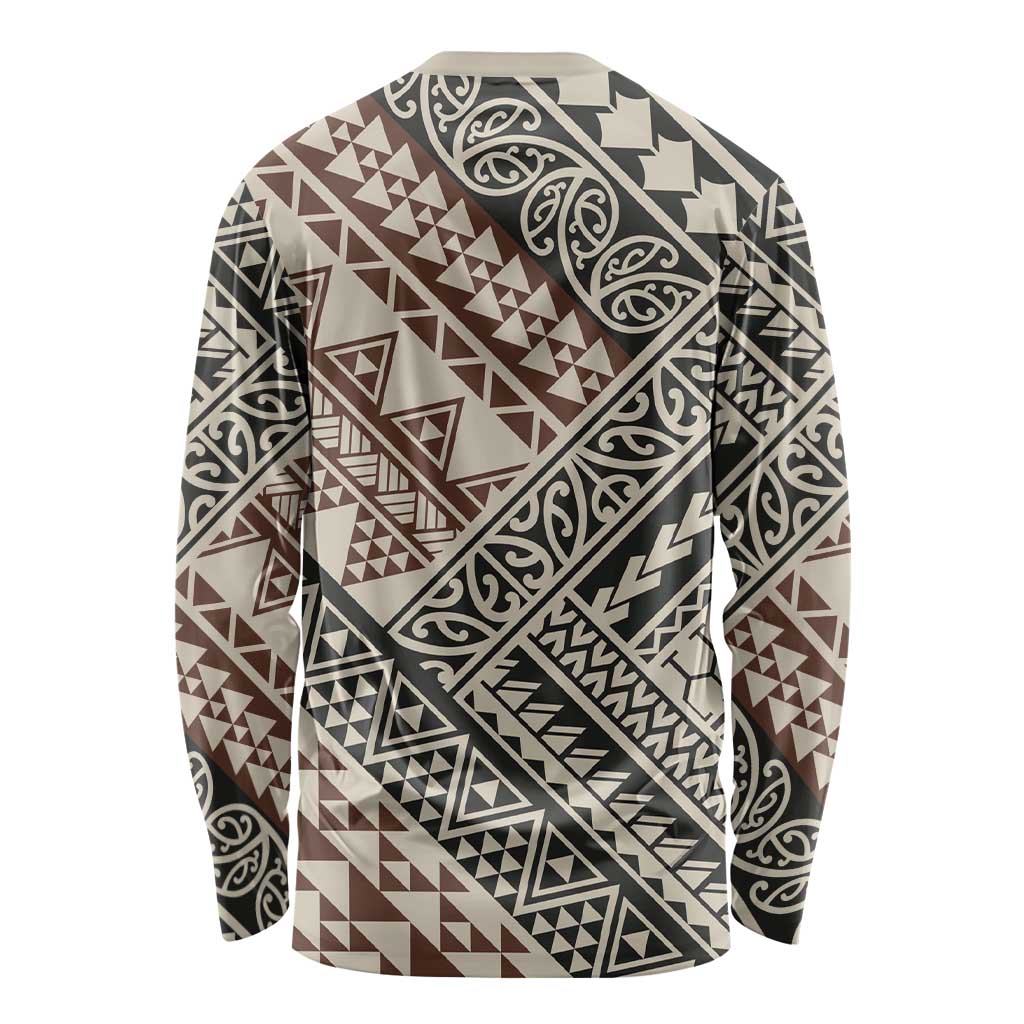 Niho Taniwha Kowhaiwhai Long Sleeve Shirt LT9 - Polynesian Pride