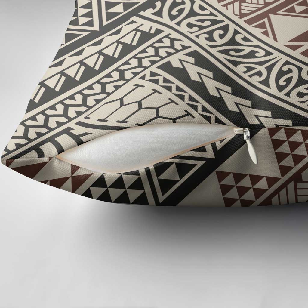 Niho Taniwha Kowhaiwhai Pillow Cover - Polynesian Pride