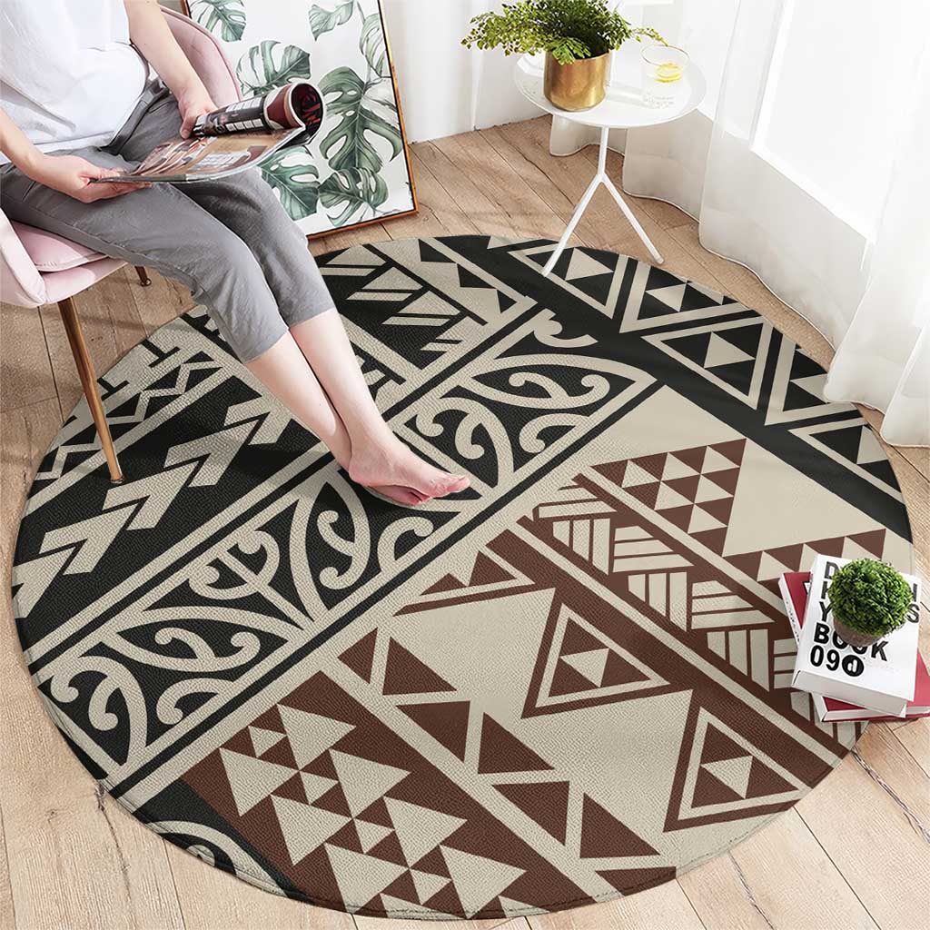 Niho Taniwha Kowhaiwhai Round Carpet