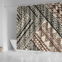 Niho Taniwha Kowhaiwhai Shower Curtain