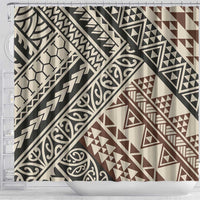 Niho Taniwha Kowhaiwhai Shower Curtain