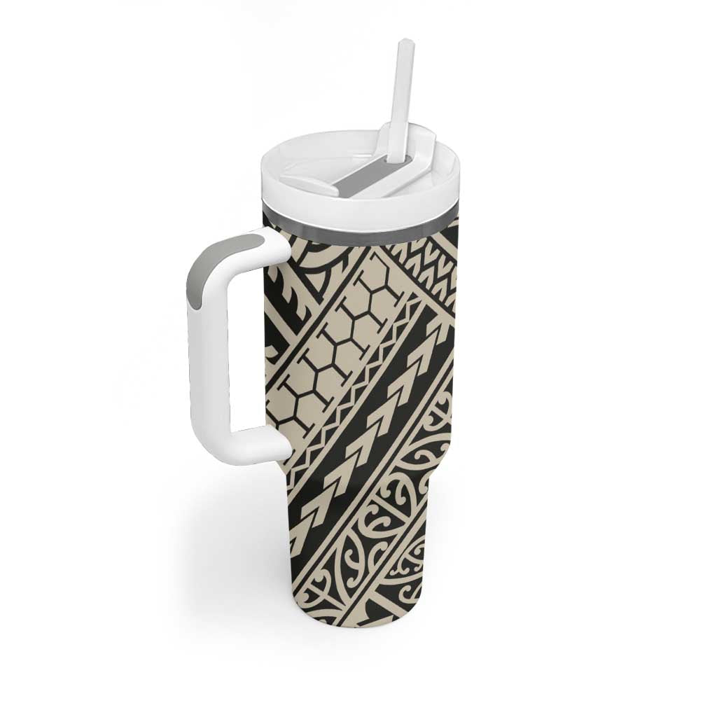 Niho Taniwha Kowhaiwhai Tumbler With Handle LT9 - Polynesian Pride
