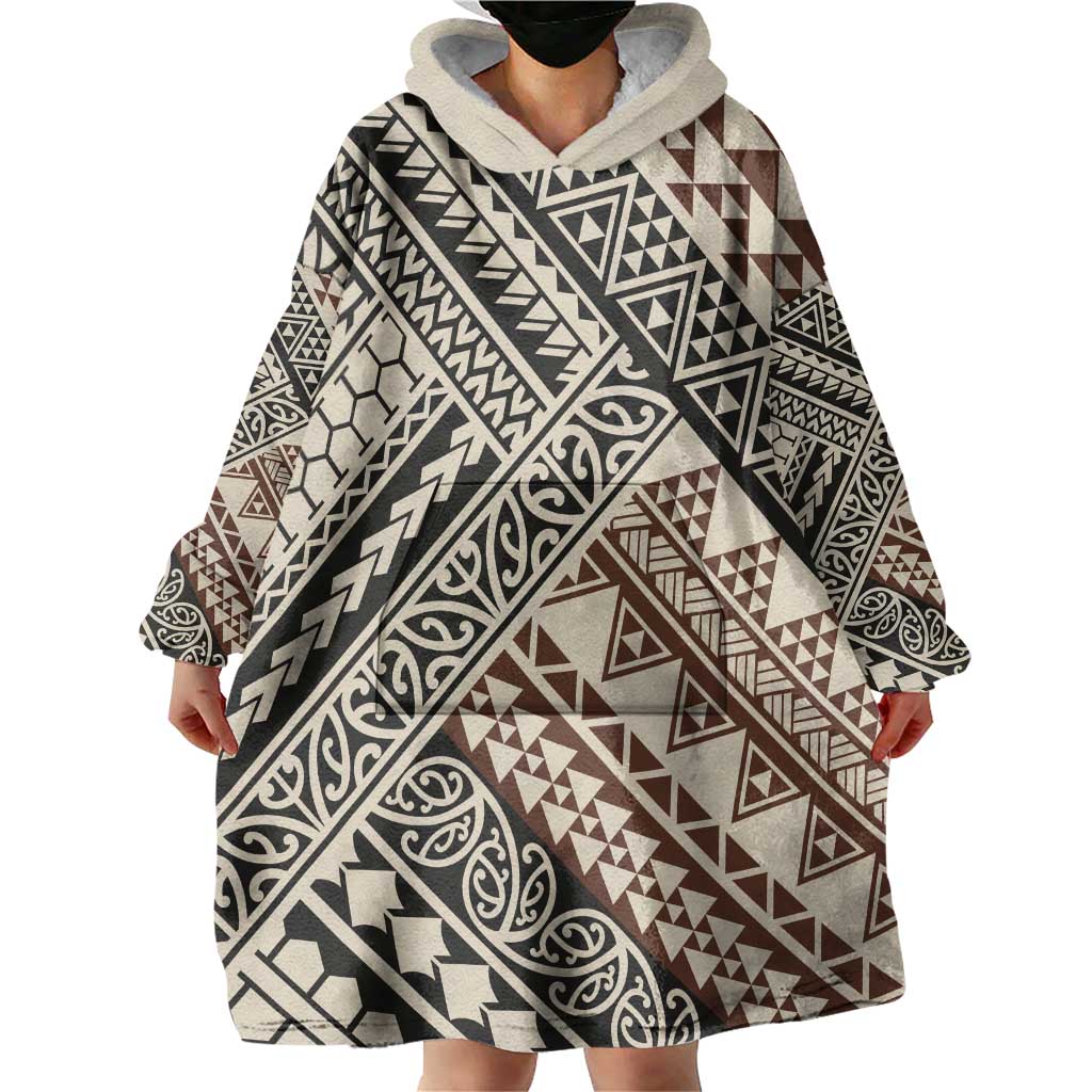 Niho Taniwha Kowhaiwhai Wearable Blanket Hoodie LT9 - Polynesian Pride
