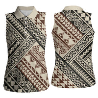 Niho Taniwha Kowhaiwhai Women Sleeveless Polo Shirt LT9 - Polynesian Pride