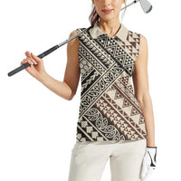 Niho Taniwha Kowhaiwhai Women Sleeveless Polo Shirt LT9 - Polynesian Pride