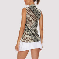 Niho Taniwha Kowhaiwhai Women Sleeveless Polo Shirt LT9 - Polynesian Pride