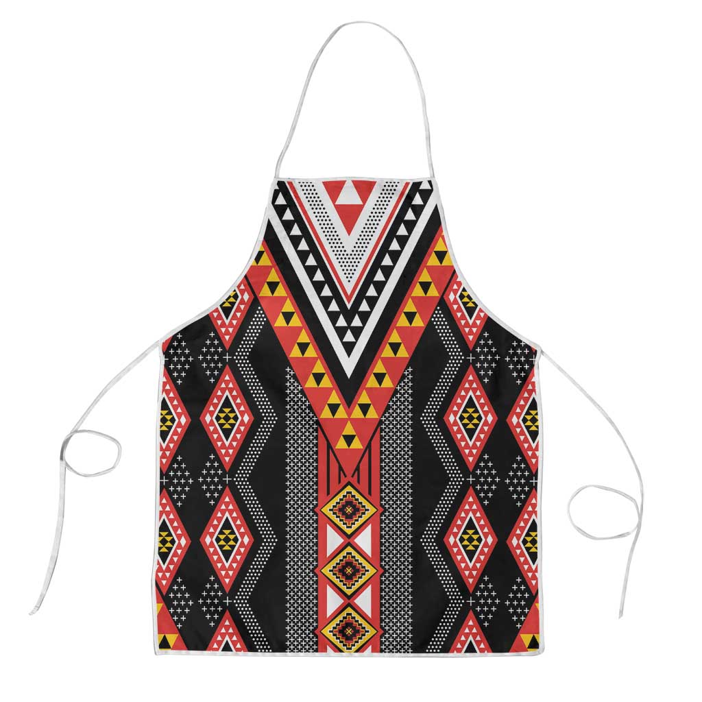 Niho Taniwha Taniko Motif Apron LT9 Red - Polynesian Pride