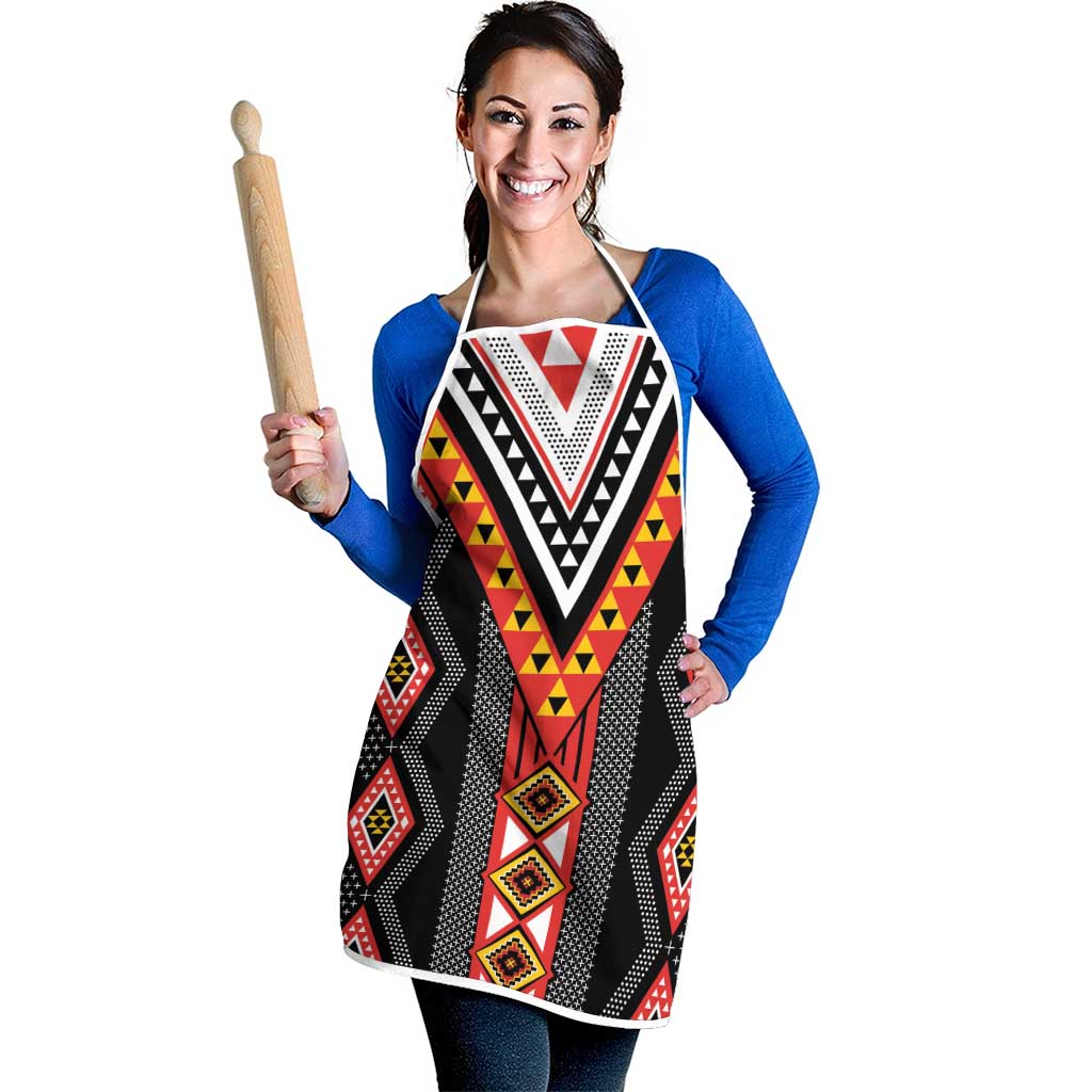 Niho Taniwha Taniko Motif Apron LT9 - Polynesian Pride
