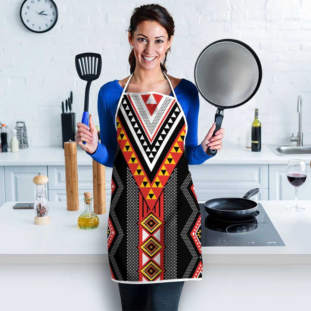 Niho Taniwha Taniko Motif Apron LT9 - Polynesian Pride