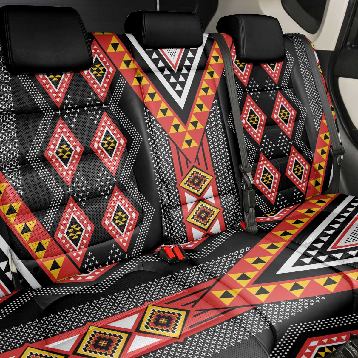 Niho Taniwha Taniko Motif Back Car Seat Cover