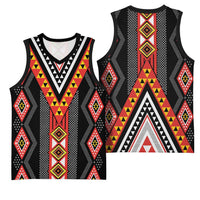 Niho Taniwha Taniko Motif Basketball Jersey LT9 - Polynesian Pride