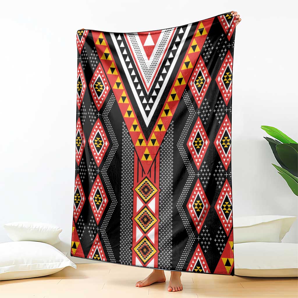 Niho Taniwha Taniko Motif Blanket