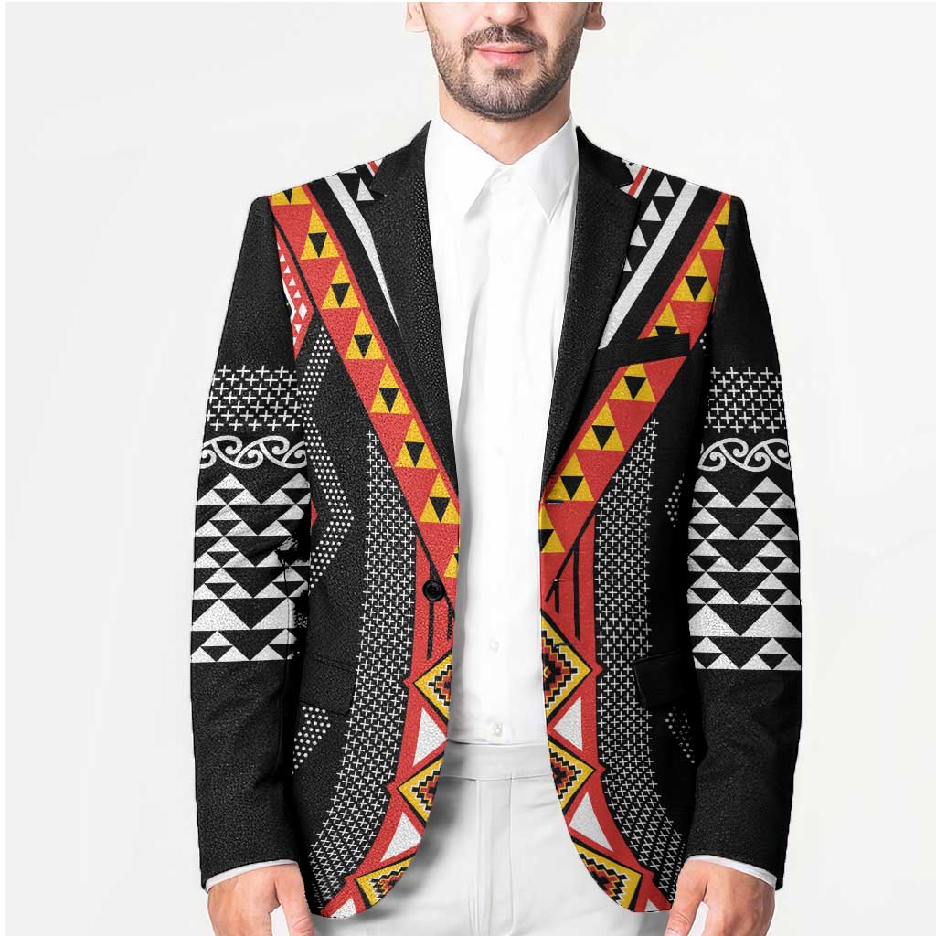 Niho Taniwha Taniko Motif Blazer LT9 - Polynesian Pride