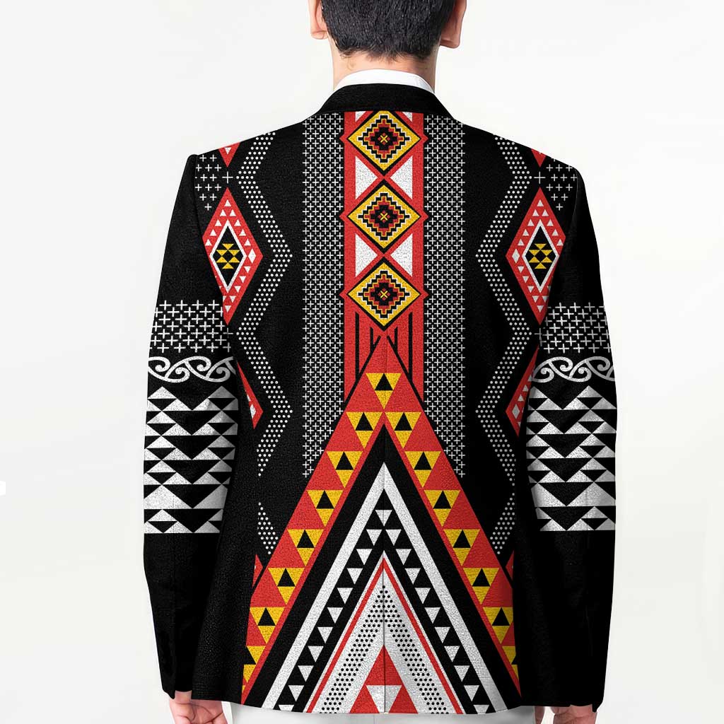 Niho Taniwha Taniko Motif Blazer LT9 - Polynesian Pride
