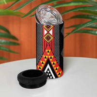 Niho Taniwha Taniko Motif 4 in 1 Can Cooler Tumbler LT9 - Polynesian Pride