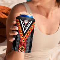 Niho Taniwha Taniko Motif 4 in 1 Can Cooler Tumbler LT9 - Polynesian Pride