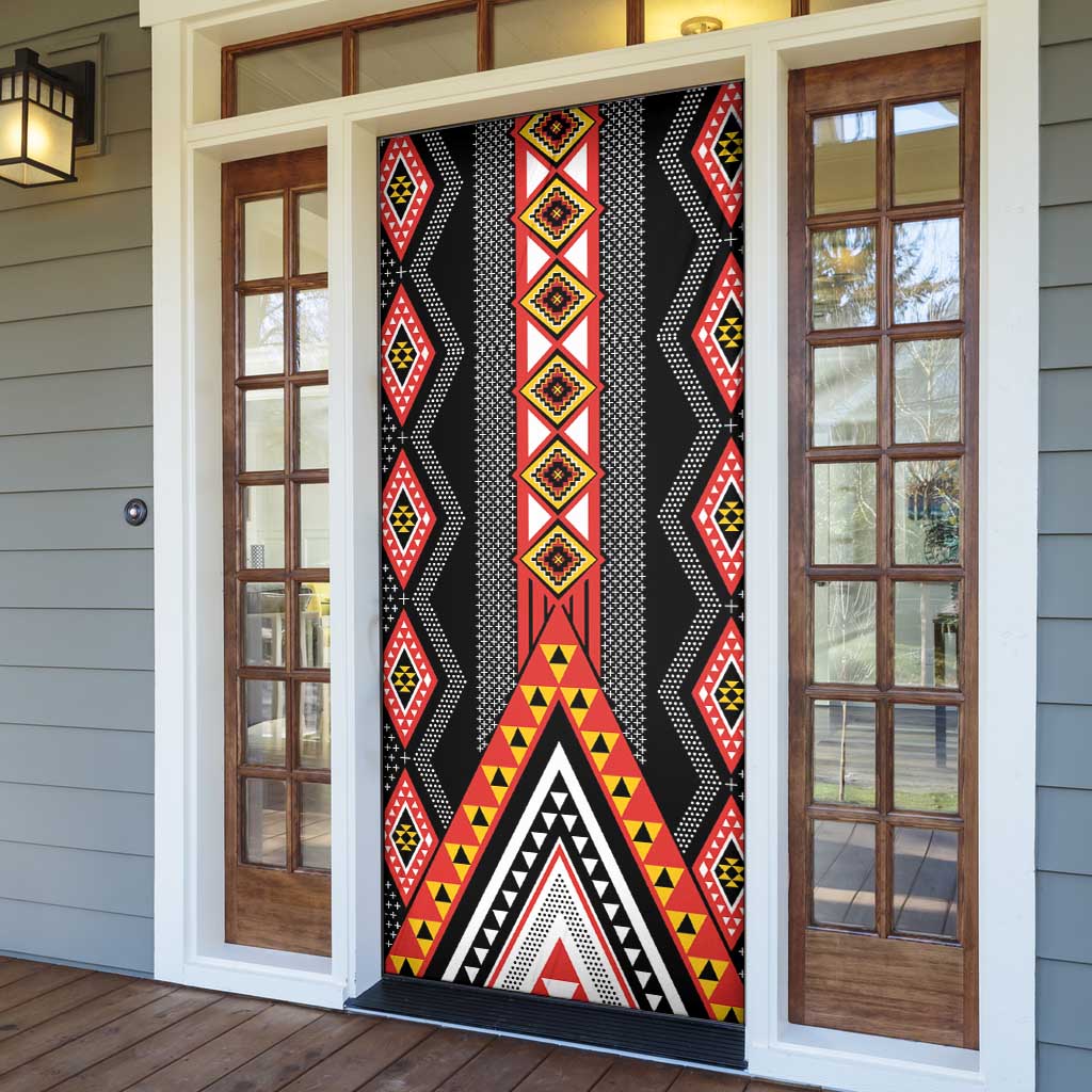 Niho Taniwha Taniko Motif Door Cover - Polynesian Pride