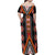 Niho Taniwha Taniko Motif Family Matching Off Shoulder Maxi Dress and Hawaiian Shirt