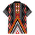 Niho Taniwha Taniko Motif Family Matching Summer Maxi Dress and Hawaiian Shirt