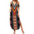 Niho Taniwha Taniko Motif Family Matching Summer Maxi Dress and Hawaiian Shirt
