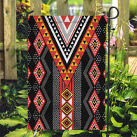 Niho Taniwha Taniko Motif Garden Flag LT9 Garden Flag Red - Polynesian Pride