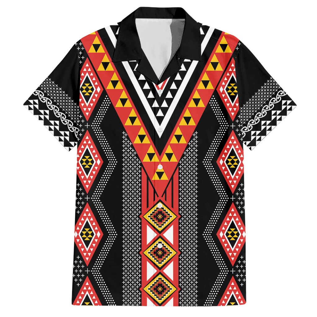 Niho Taniwha Taniko Motif Hawaiian Shirt LT9 Red - Polynesian Pride
